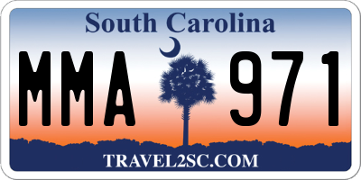 SC license plate MMA971