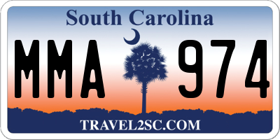SC license plate MMA974