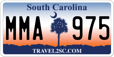 SC license plate MMA975