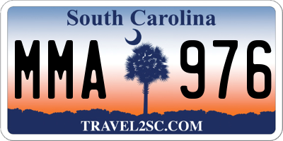 SC license plate MMA976