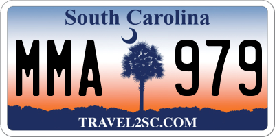 SC license plate MMA979