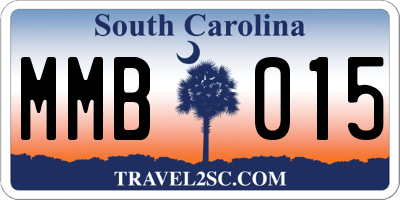 SC license plate MMB015