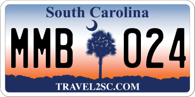 SC license plate MMB024