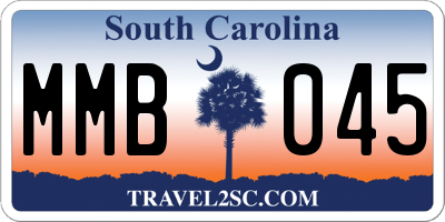 SC license plate MMB045