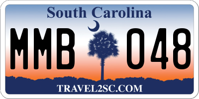 SC license plate MMB048