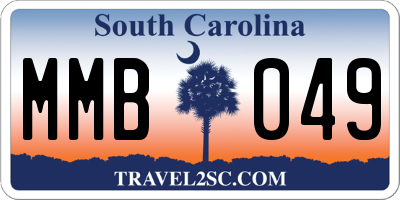 SC license plate MMB049