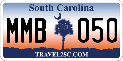 SC license plate MMB050