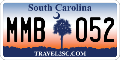 SC license plate MMB052