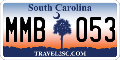 SC license plate MMB053