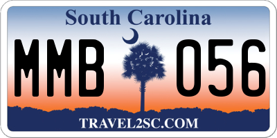 SC license plate MMB056