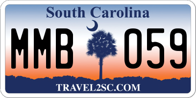 SC license plate MMB059