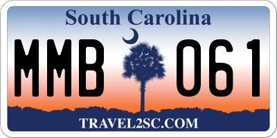 SC license plate MMB061