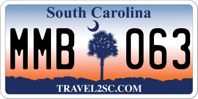 SC license plate MMB063