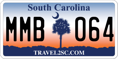 SC license plate MMB064