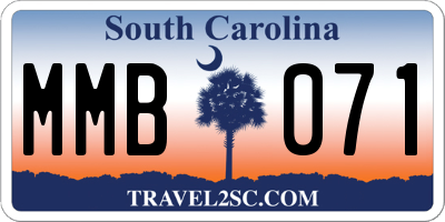 SC license plate MMB071