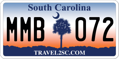 SC license plate MMB072