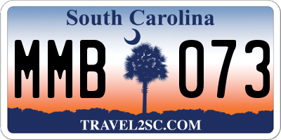 SC license plate MMB073