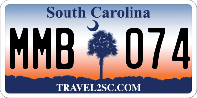 SC license plate MMB074