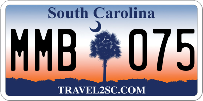 SC license plate MMB075