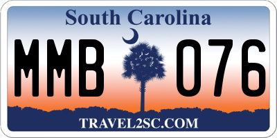 SC license plate MMB076