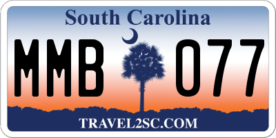 SC license plate MMB077