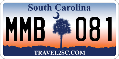 SC license plate MMB081