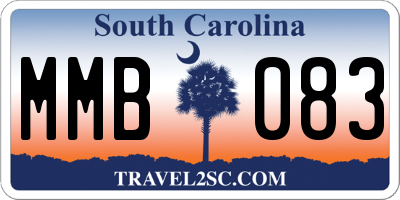 SC license plate MMB083