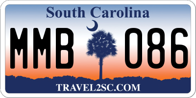 SC license plate MMB086