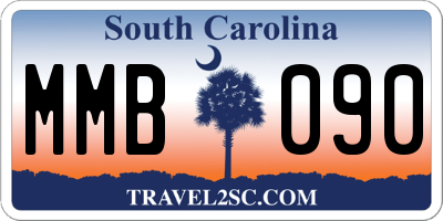 SC license plate MMB090