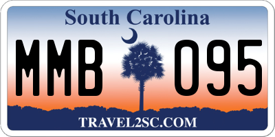 SC license plate MMB095