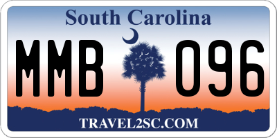 SC license plate MMB096