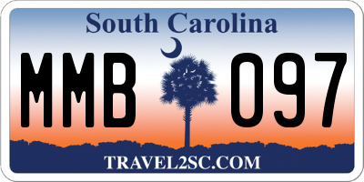 SC license plate MMB097