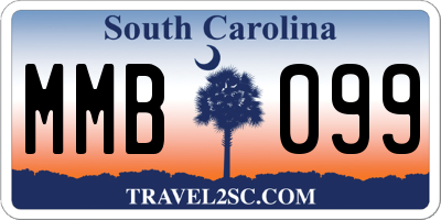SC license plate MMB099