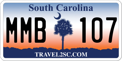 SC license plate MMB107
