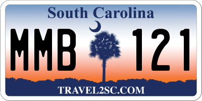 SC license plate MMB121