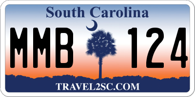 SC license plate MMB124