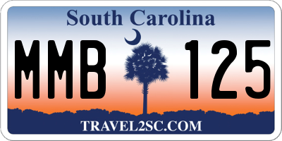 SC license plate MMB125