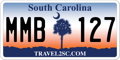 SC license plate MMB127