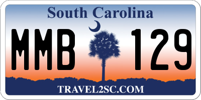SC license plate MMB129