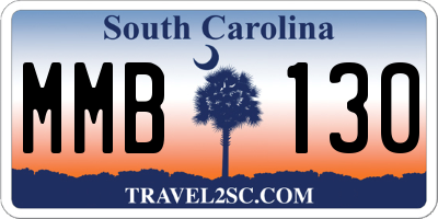 SC license plate MMB130