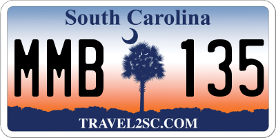SC license plate MMB135