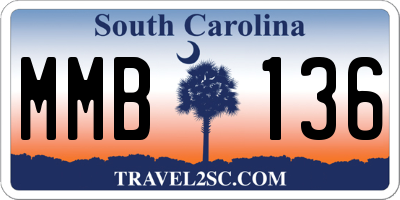 SC license plate MMB136