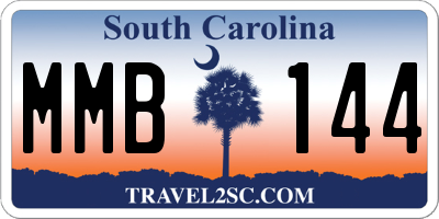 SC license plate MMB144