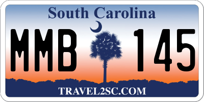 SC license plate MMB145
