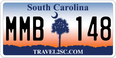 SC license plate MMB148