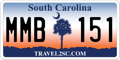 SC license plate MMB151