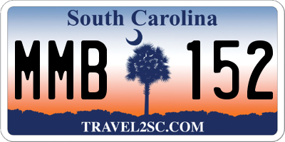 SC license plate MMB152