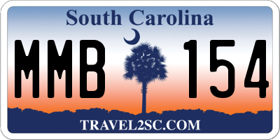 SC license plate MMB154