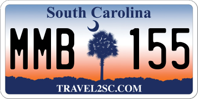 SC license plate MMB155