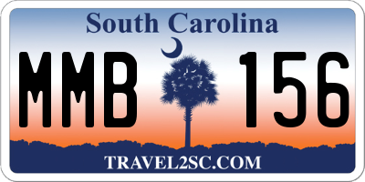 SC license plate MMB156